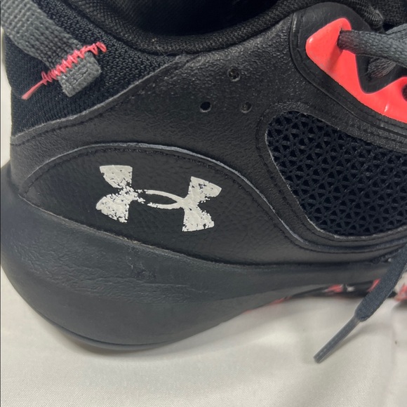 Under Armour Kids Black and Red Sneakers - Picture 4 of 6